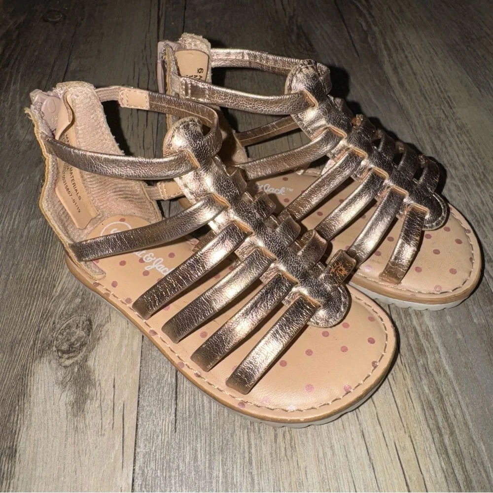 🎀3/$23🎀 Cat & Jack Bronze Gladiator Kids Sandals